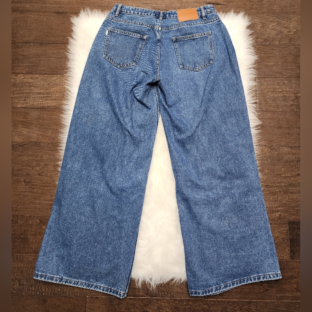 ​Princess Polly Wide Leg Jeans Blue Wash PP-DNM High Rise Size 4 / 36 - Picture 6 of 8